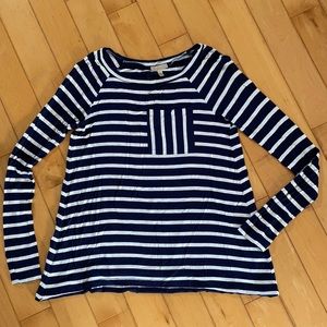 Anthropologie nautical stripe long sleeve